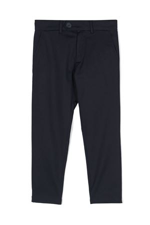 Navy blue cotton blend twill-weave trousers FAY KIDS | FU6P20G0019620